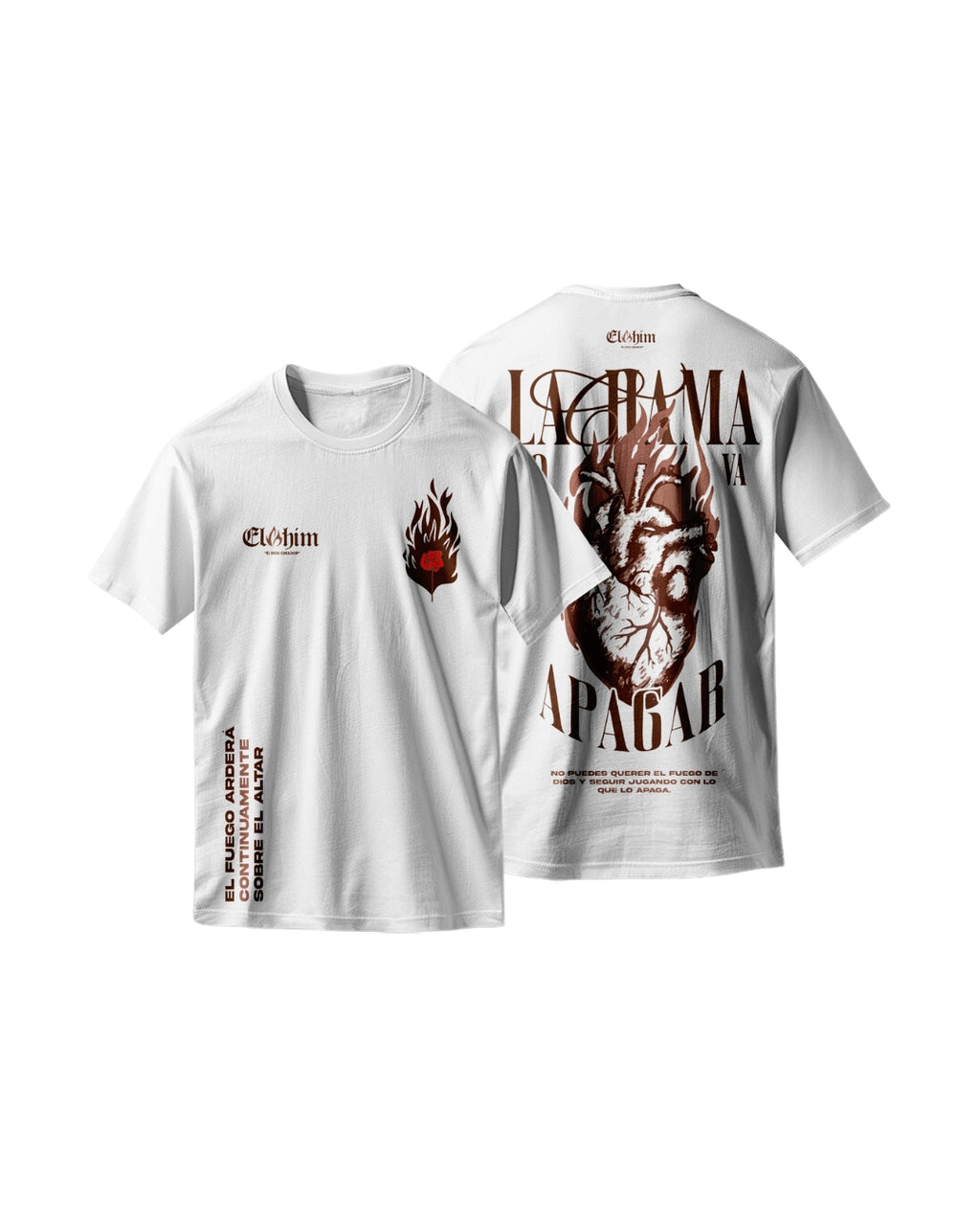 Camiseta Oversize "Fuego Continuo" – White
