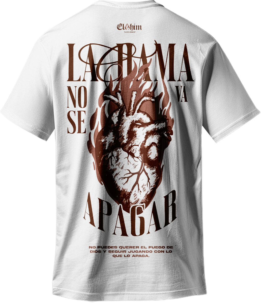 Camiseta Oversize "Fuego Continuo" – White