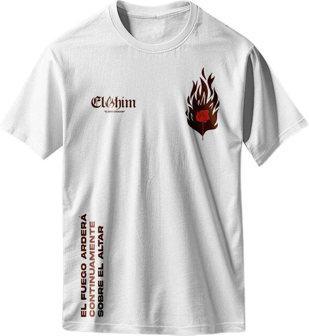 Camiseta Oversize "Fuego Continuo" – White