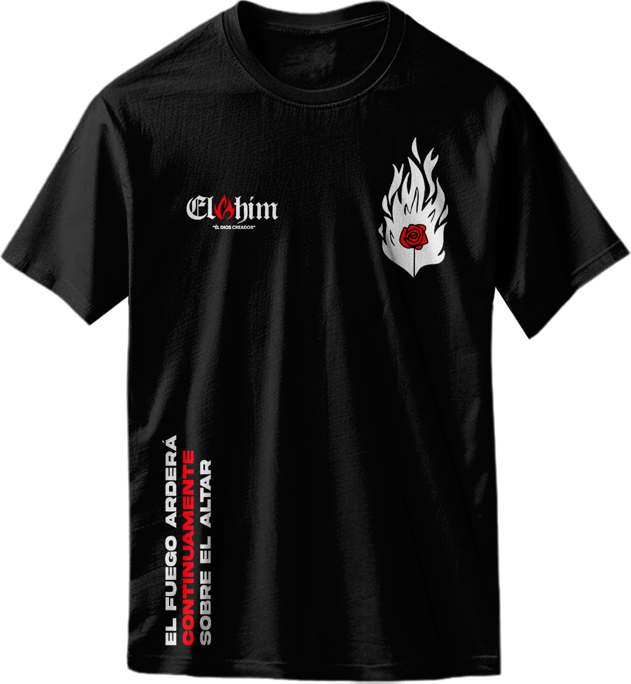 Camiseta Oversize "Fuego Continuo" – Black